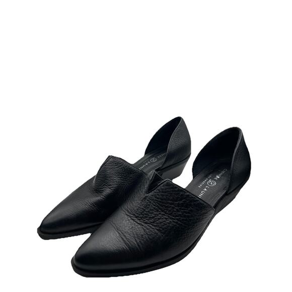 Chinese Laundry Womens Sz 8.5 pebbled leather slip on shooties stacked heel - Picture 1 of 6